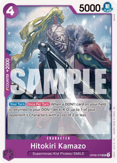 Hitokiri Kamazo OP06-076_r1 One Piece Card The Best Vol. 2 One Piece Karte