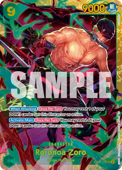 Roronoa Zoro OP06-118_r2 One Piece Card The Best Vol. 2 One Piece Karte