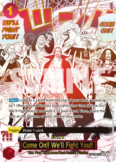 Come On!! We'll Fight You!! OP09-020 (Parallel 2) One Piece Card The Best Vol. 2 One Piece Karte