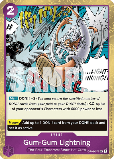 Gum-Gum Lightning OP09-077 (Parallel 1) One Piece Card The Best Vol. 2 One Piece Karte