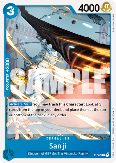 Sanji P-068_r1 One Piece Card The Best Vol. 2 One Piece Karte