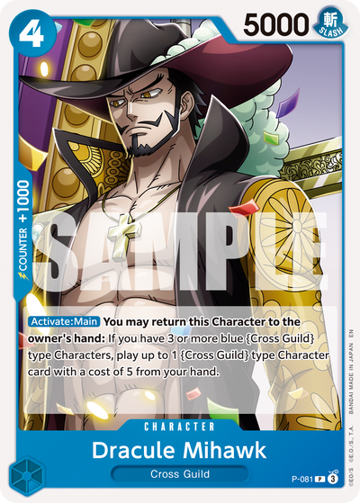 Dracule Mihawk P-081_r1 One Piece Card The Best Vol. 2 One Piece Karte
