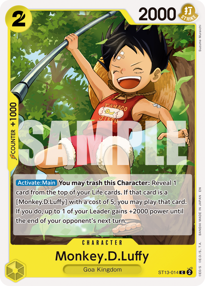 Monkey.D.Luffy ST13-014_r1 One Piece Card The Best Vol. 2 One Piece Karte
