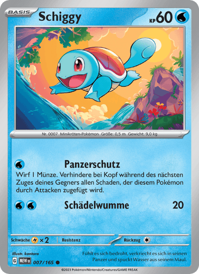 Schiggy 007/165 151 Pokémon Karte