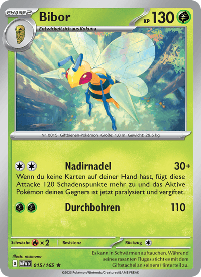 Bibor 015/165 151 Pokémon Karte