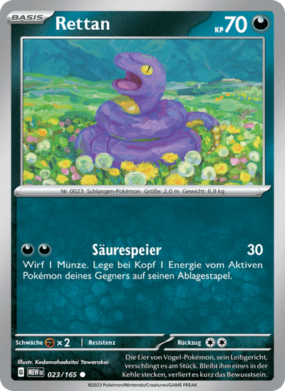 Rettan 023/165 151 Pokémon Karte