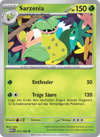 Sarzenia 071/165 151 Pokémon Karte