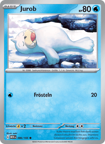 Jurob 086/165 151 Pokémon Karte