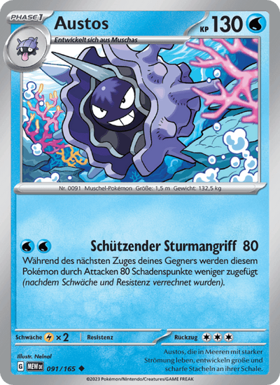 Austos 091/165 151 Pokémon Karte