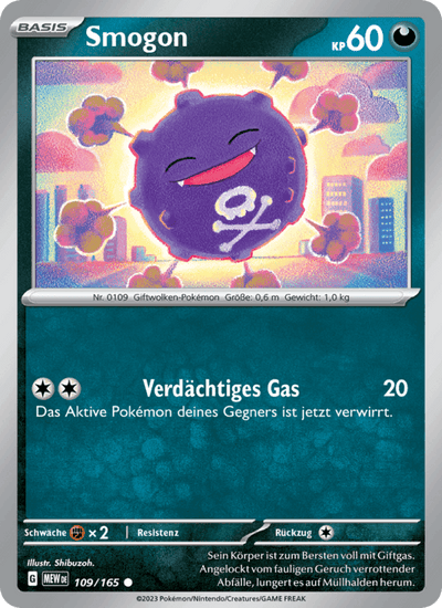 Smogon 109/165 151 Pokémon Karte