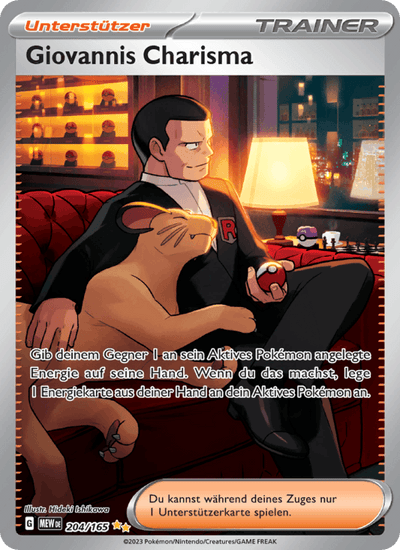 Giovannis Charisma 204/165 151 Pokémon Karte