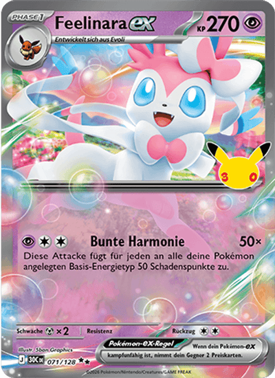 Feelinara-ex 071/128 30th Celebration Pokémon Karte