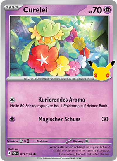 Curelei 077/128 30th Celebration Pokémon Karte
