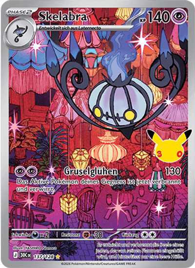 Skelabra 137/128 30th Celebration Pokémon Karte