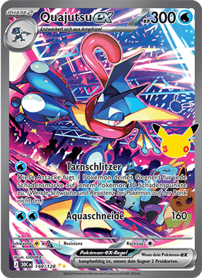 Quajutsu-ex 148/128 30th Celebration Pokémon Karte