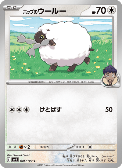 Hops Wolly 085/100 Battle Partners Pokémon Karte