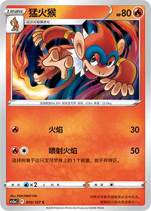 Panpyro 010/127 Brave Stars CS5a Pokémon Karte