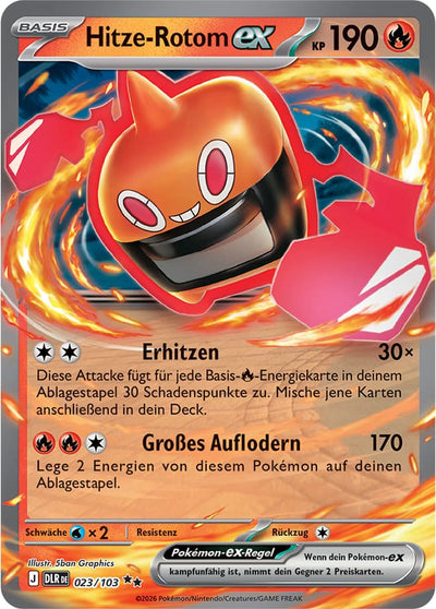 Hitze-Rotom-ex 023/103 Delta-Herrschaft Pokémon Karte