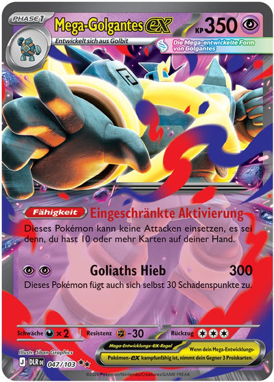 Mega-Golgantes-ex 047/103 Delta-Herrschaft Pokémon Karte