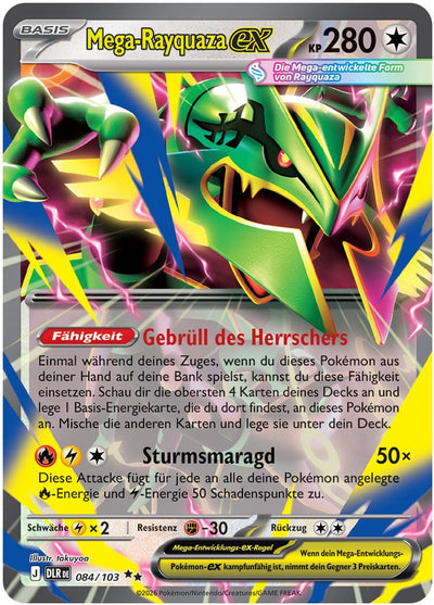 Mega-Rayquaza-ex 084/103 Delta-Herrschaft Pokémon Karte
