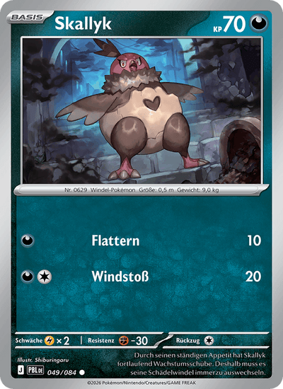 Skallyk 049/084 Dunkelnacht Pokémon Karte