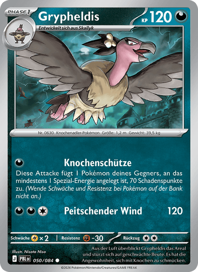 Grypheldis 050/084 Dunkelnacht Pokémon Karte