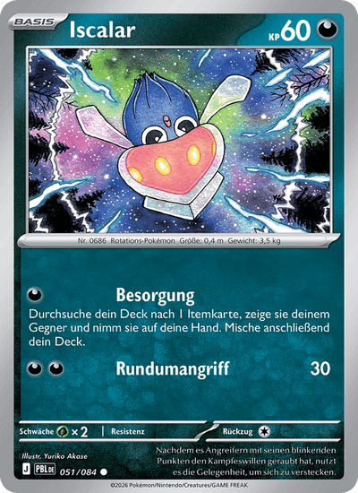 Iscalar 051/084 Dunkelnacht Pokémon Karte
