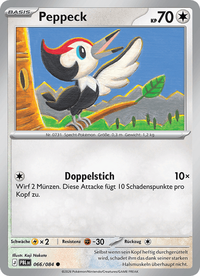 Peppeck 066/084 Dunkelnacht Pokémon Karte