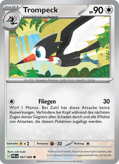 Trompeck 067/084 Dunkelnacht Pokémon Karte