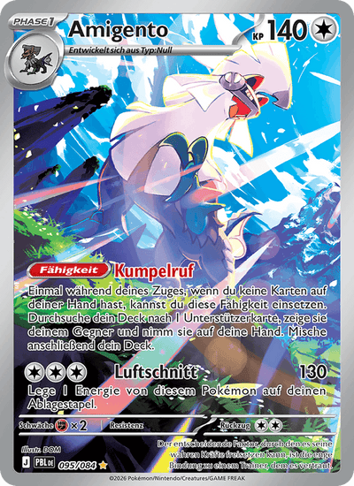 Amigento 095/084 Dunkelnacht Pokémon Karte