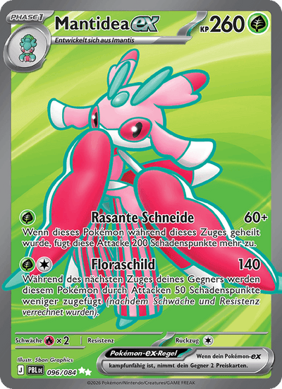 Mantidea-ex 096/084 Dunkelnacht Pokémon Karte
