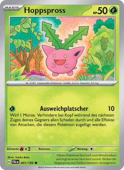 Hoppspross 001/193 Entwicklungen in Paldea Pokémon Karte