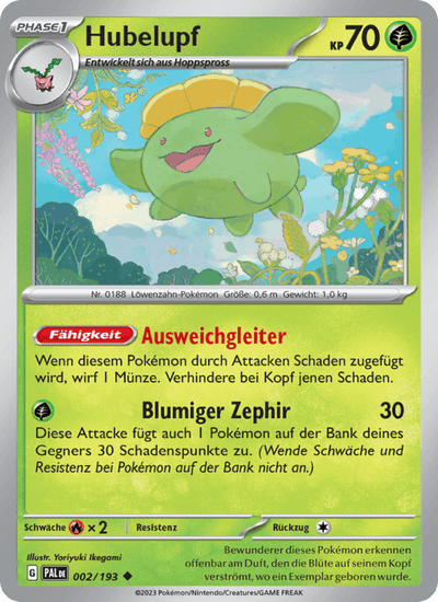Hubelupf 002/193 Entwicklungen in Paldea Pokémon Karte