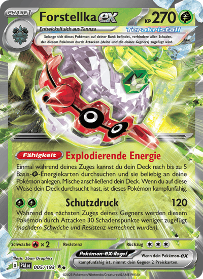 Forstellka-ex 005/193 Entwicklungen in Paldea Pokémon Karte