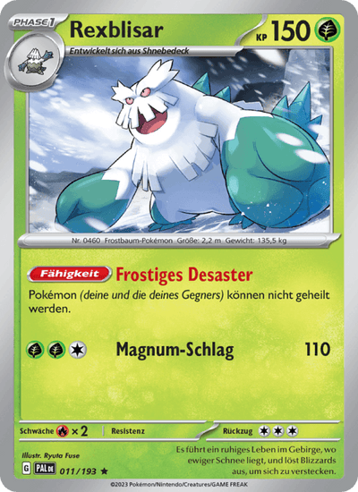 Rexblisar 011/193 Entwicklungen in Paldea Pokémon Karte