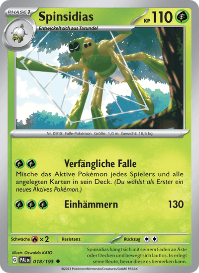 Spinsidias 018/193 Entwicklungen in Paldea Pokémon Karte