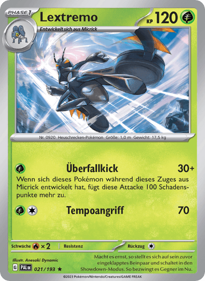 Lextremo 021/193 Entwicklungen in Paldea Pokémon Karte