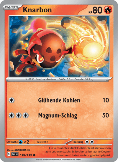 Knarbon 039/193 Entwicklungen in Paldea Pokémon Karte