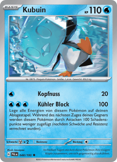 Kubuin 048/193 Entwicklungen in Paldea Pokémon Karte