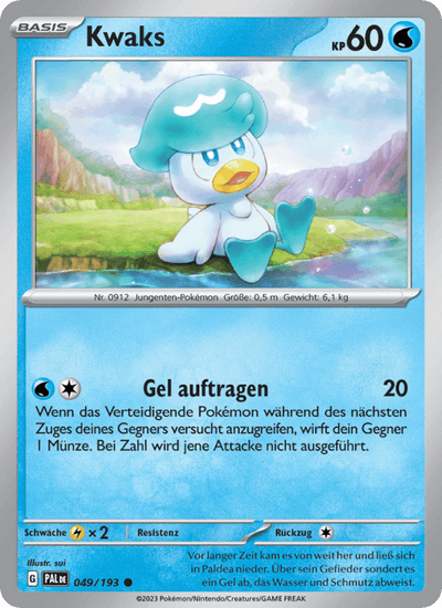 Kwaks 049/193 Entwicklungen in Paldea Pokémon Karte