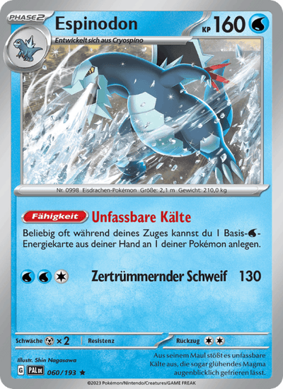 Espinodon 060/193 Entwicklungen in Paldea Pokémon Karte