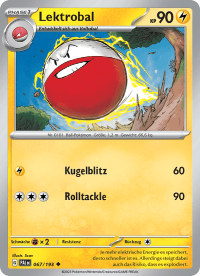 Lektrobal 067/193 Entwicklungen in Paldea Pokémon Karte
