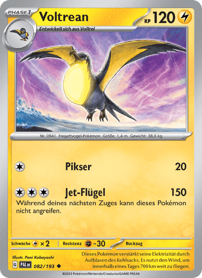 Voltrean 082/193 Entwicklungen in Paldea Pokémon Karte