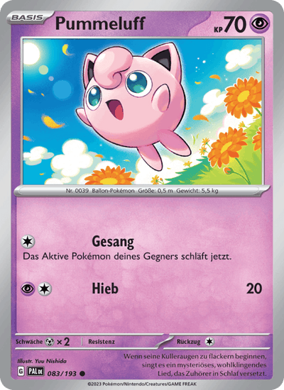 Pummeluff 083/193 Entwicklungen in Paldea Pokémon Karte
