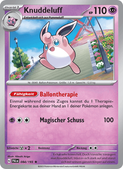 Knuddeluff 084/193 Entwicklungen in Paldea Pokémon Karte