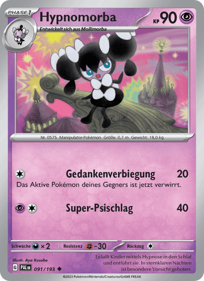 Hypnomorba 091/193 Entwicklungen in Paldea Pokémon Karte