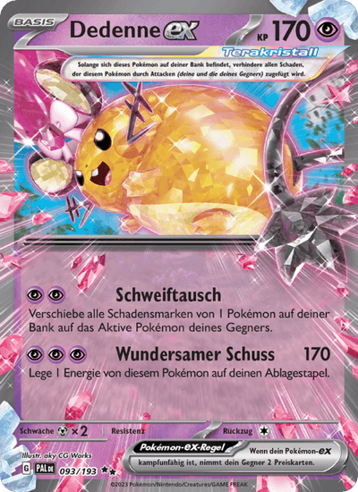 Dedenne-ex 093/193 Entwicklungen in Paldea Pokémon Karte
