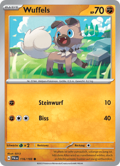 Wuffels 116/193 Entwicklungen in Paldea Pokémon Karte