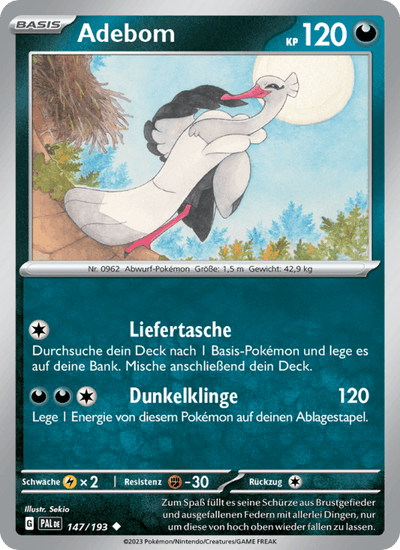 Adebom 147/193 Entwicklungen in Paldea Pokémon Karte