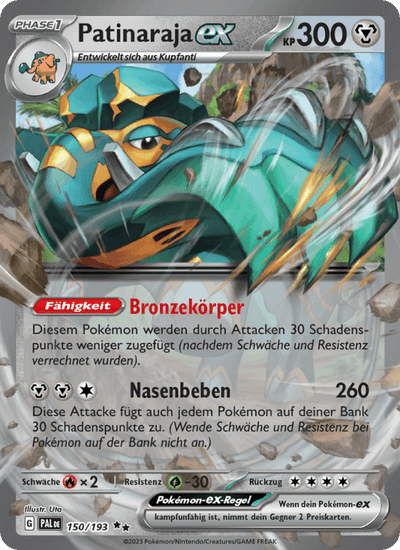 Patinaraja-ex 150/193 Entwicklungen in Paldea Pokémon Karte